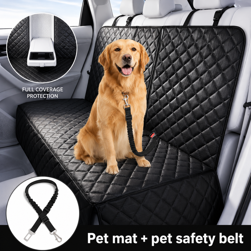 Waterproof Scratch Resistant Dog Car Seat Cover Hammock Protector Pet Travel Rear Seat Bench Auto Accessories Dog Accessories
