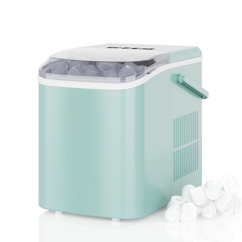 JHK Portable Kitchen Ice Machine Countertop Ice Maker with Handle 9 Bullet Ice Cubes Ready in 6 Mins Self-Cleaning Quiet Compact Ice Maker for Home Camping